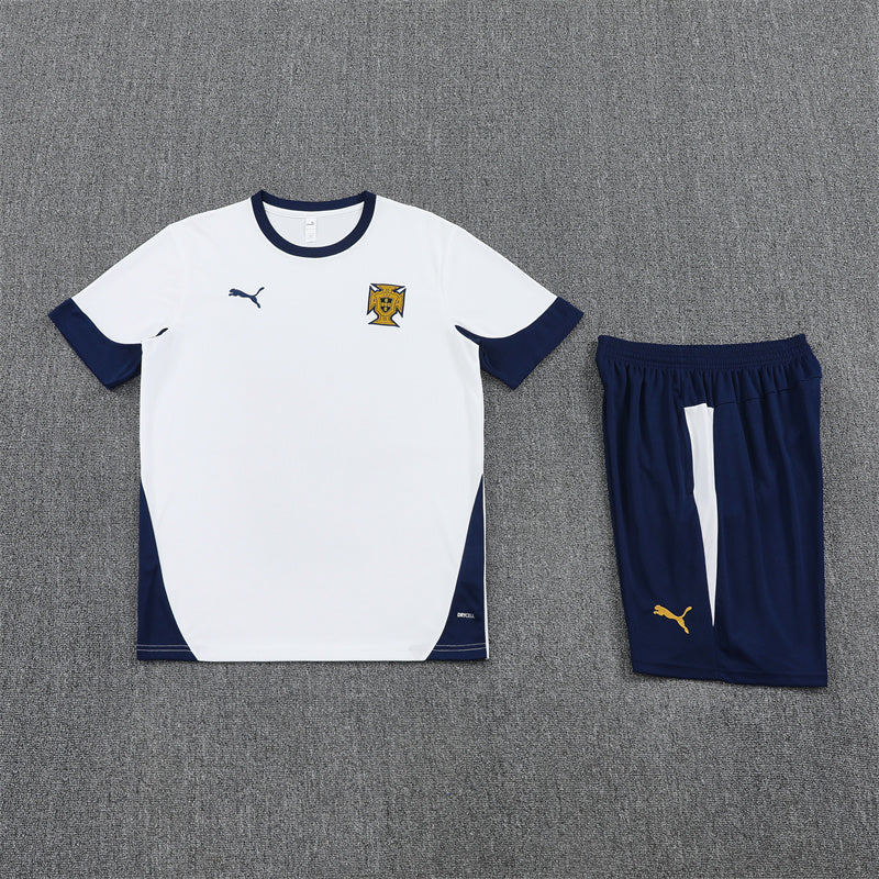 Kit Shirt + Shorts Portugal Blue/White Training 25/26