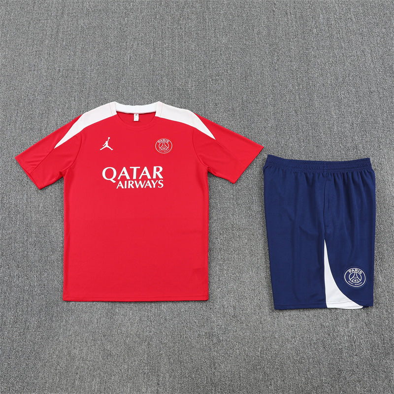 Kit Shirt + Shorts Paris Red/Blue Training 25/26