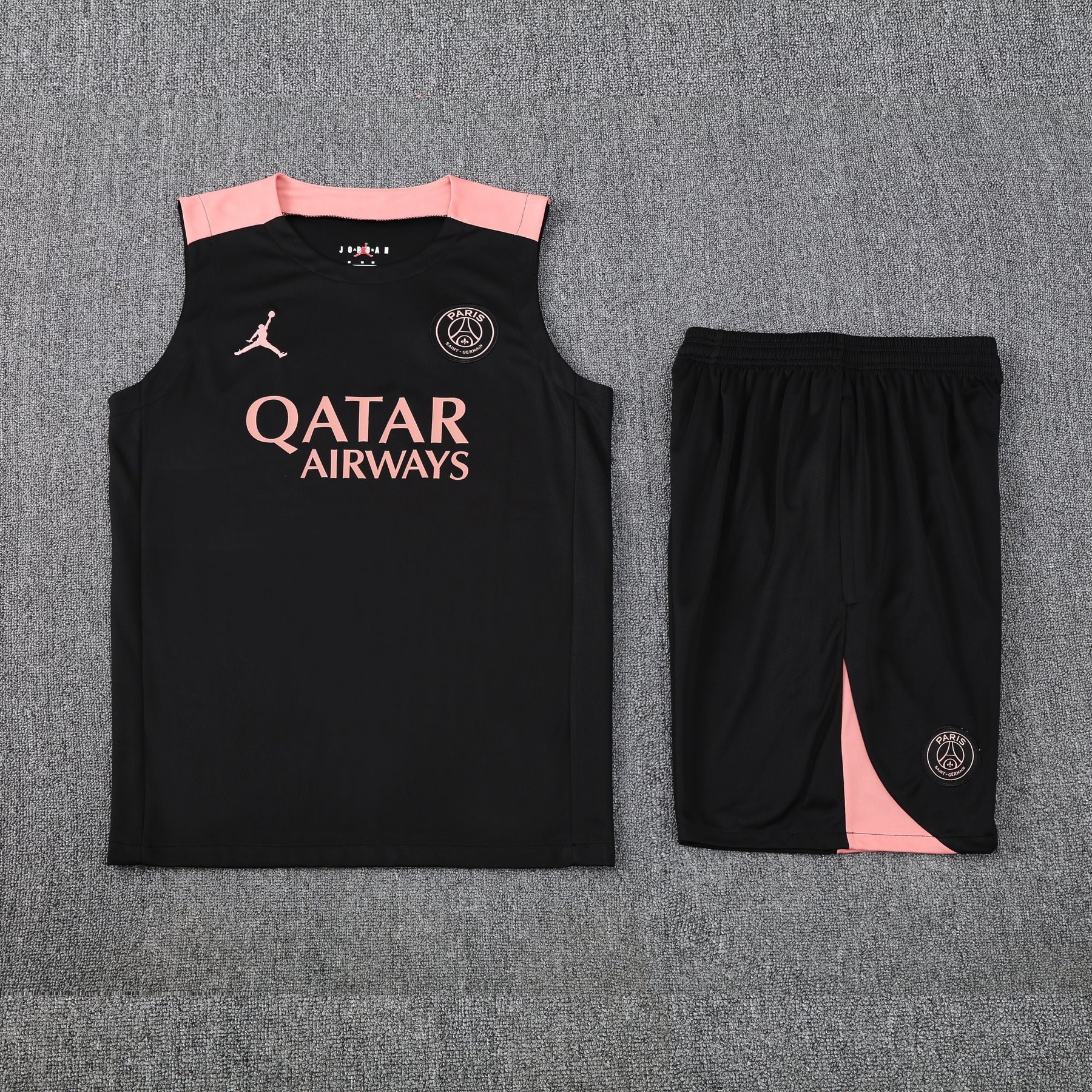 Kit Tank Top + Shorts Paris Black/Pink Training 25/26