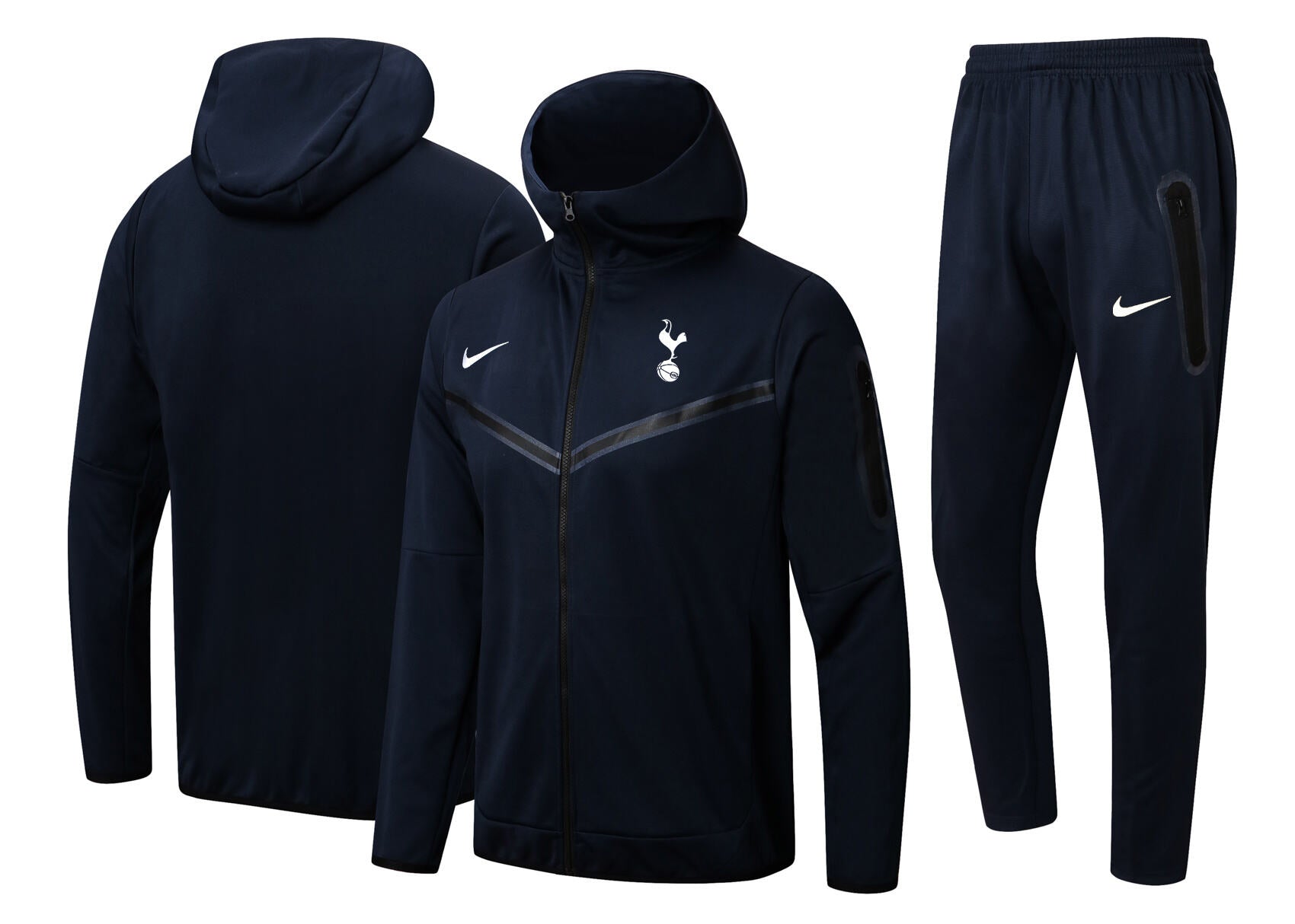 Tottenham Tech Fleece Hoodie Dark Blue