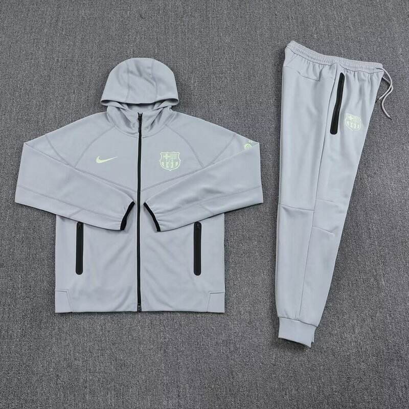 Barcelona Tech Fleece Hoodie Gray