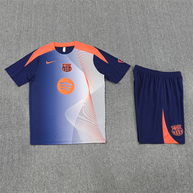 Kit Shirt + Shorts Barcelona Blue/Orange 25/26