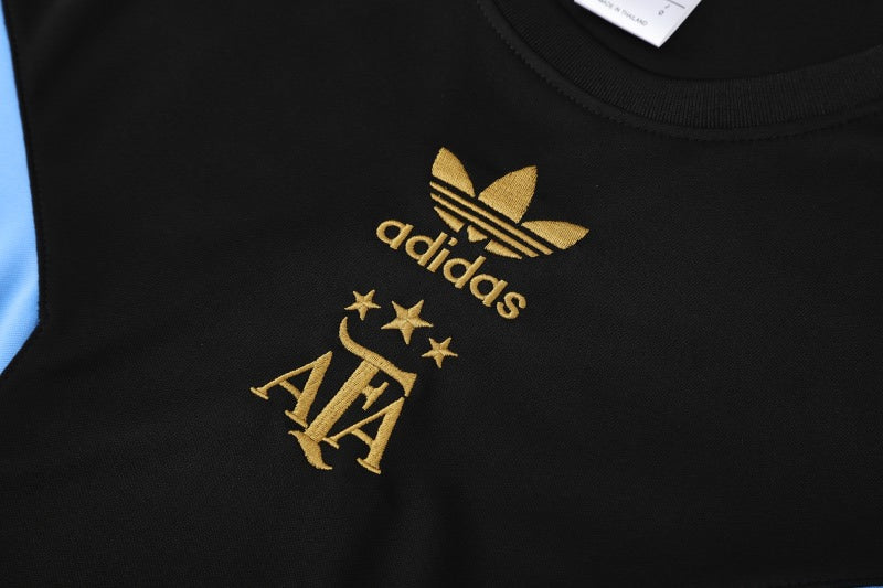 Kit Shirt + Shorts Argentina Training Black 25/26