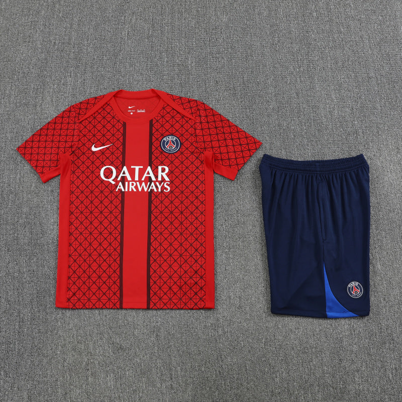 Kit Shirt + Shorts Paris Training Red 25/26