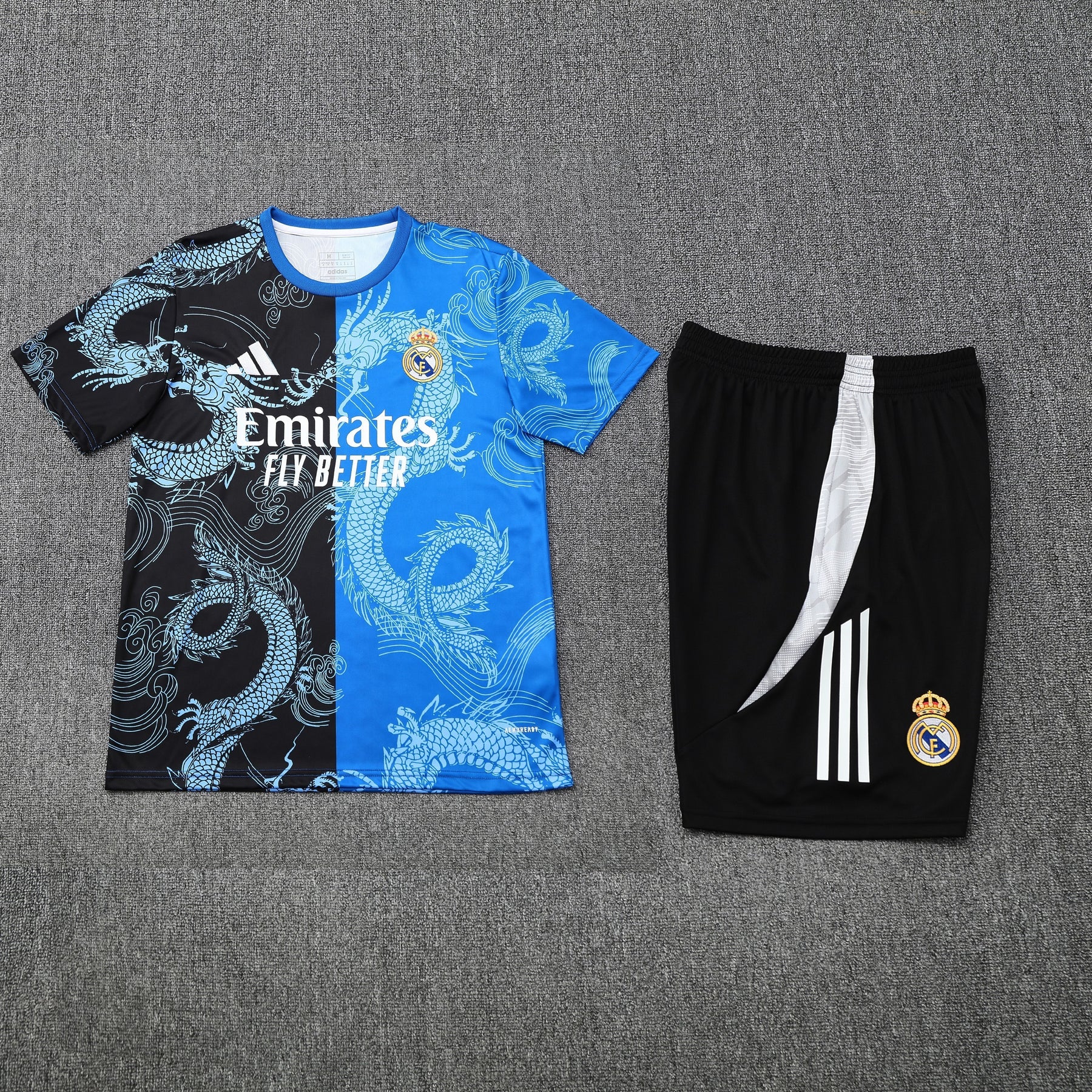 Kit Shirt + Shorts Real Madrid Black/Blue Training 25/26