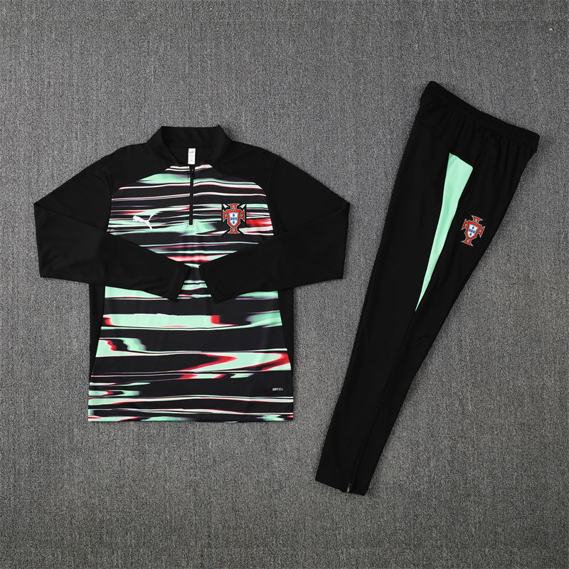 Tracksuit Portugal Black/Green Training 25/26