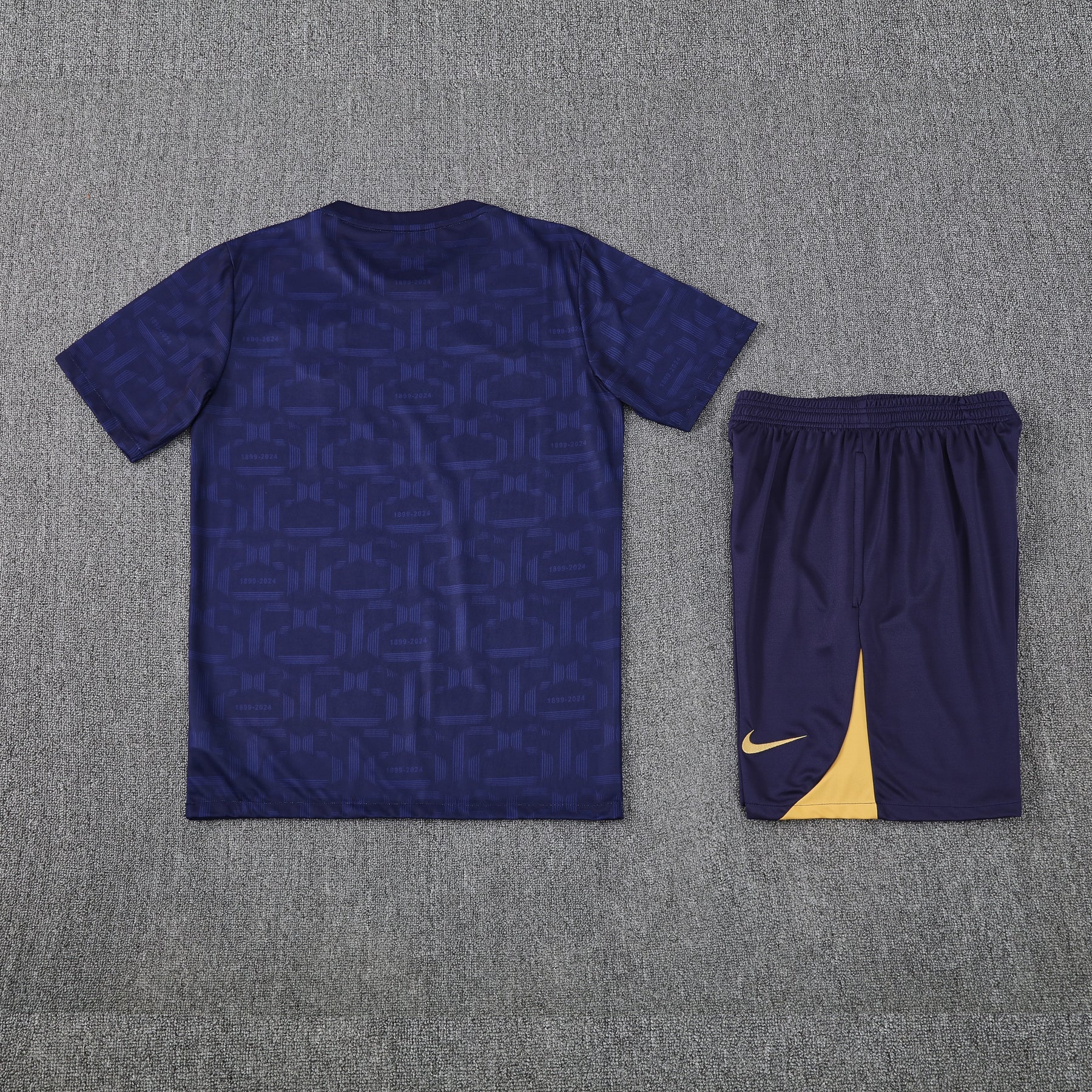 Kit Shirt + Shorts Barcelona Dark Blue/Gold Training 25/26
