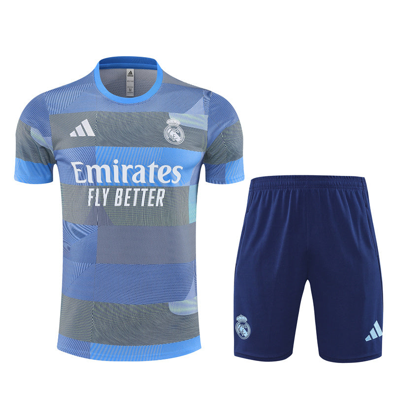 Kit Shirt + Shorts Real Madrid Gray/Blue Training 25/26