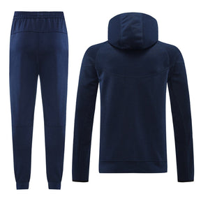 Paris Tech Fleece Hoodie Dark Blue