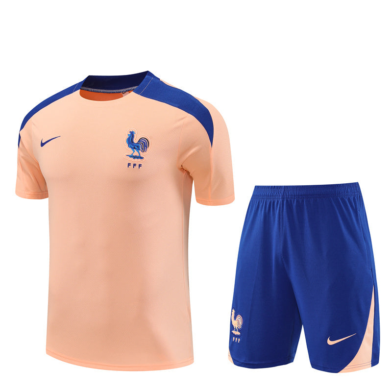 Kit Shirt + Shorts France Pink/Blue Training 25/26
