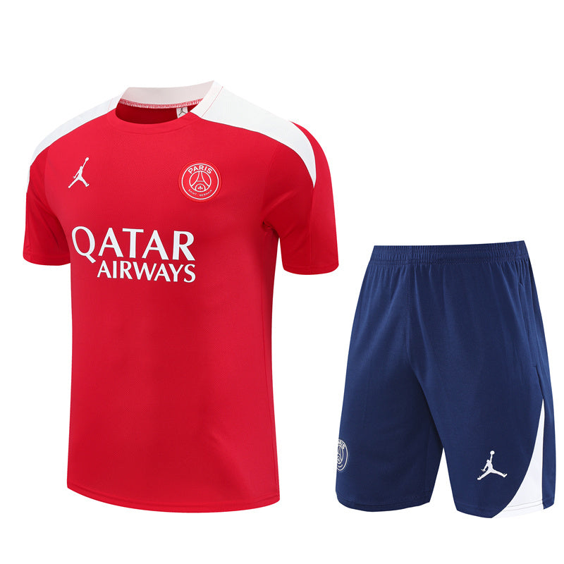 Kit Shirt + Shorts Paris Red/Blue Training 25/26