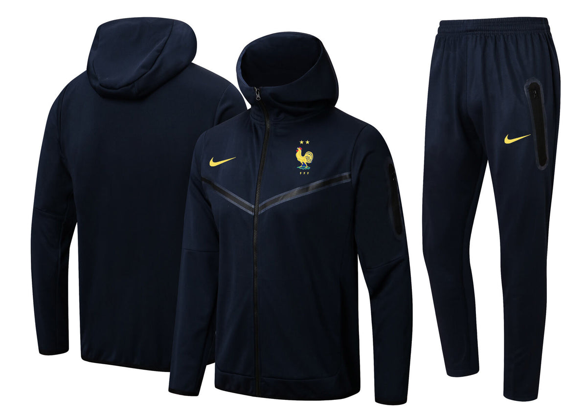 France Tech Fleece Hoodie Dark Blue