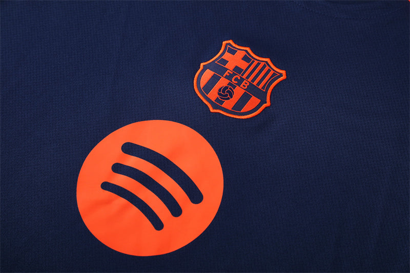 Kit Shirt + Shorts Barcelona Dark Blue/Orange 25/26
