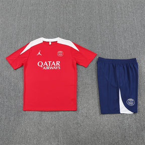 Kit Shirt + Shorts Paris Red/Blue Training 25/26