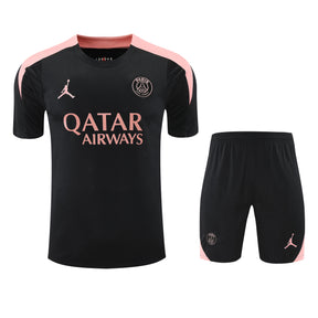 Kit Shirt + Shorts Paris Black/Pink Training 25/26