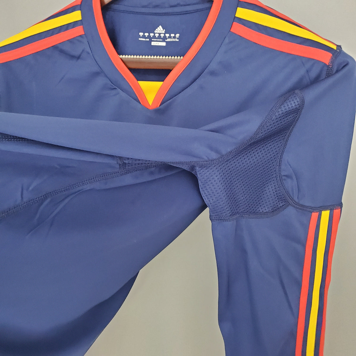 Spain Mundial Away Jersey 2010 Retro Long Sleeve