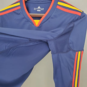 Spain Mundial Away Jersey 2010 Retro Long Sleeve