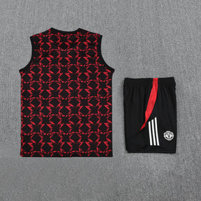 Kit Tank Top + Shorts Manchester United Black/Red Training 25/26
