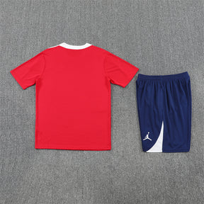 Kit Shirt + Shorts Paris Red/Blue Training 25/26