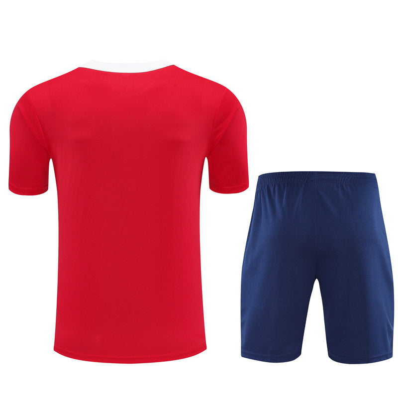 Kit Shirt + Shorts Paris Red/Blue Training 25/26