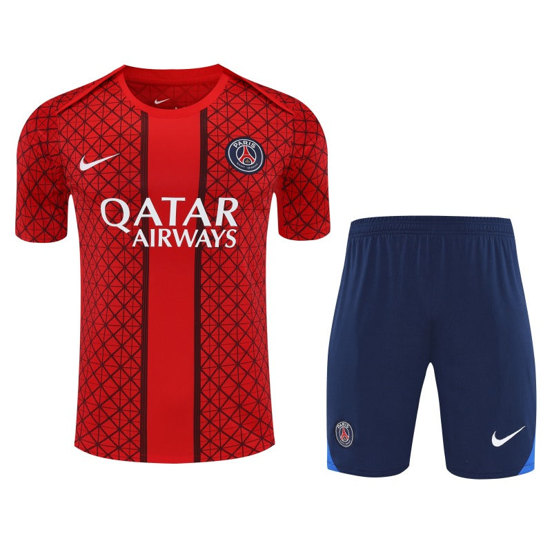 Kit Shirt + Shorts Paris Training Red 25/26