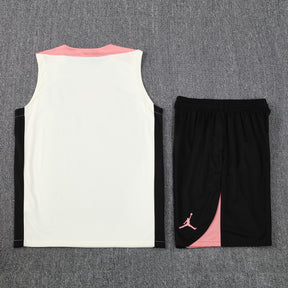 Kit Tank Top + Shorts Paris White/Black/Pink Training 25/26