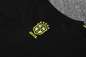 Kit Tank Top + Shorts Brazil Christ the Redeemer Yellow Training 25/26