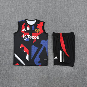 Kit Tank Top + Shorts Manchester United Black/Blue/Red Training 25/26