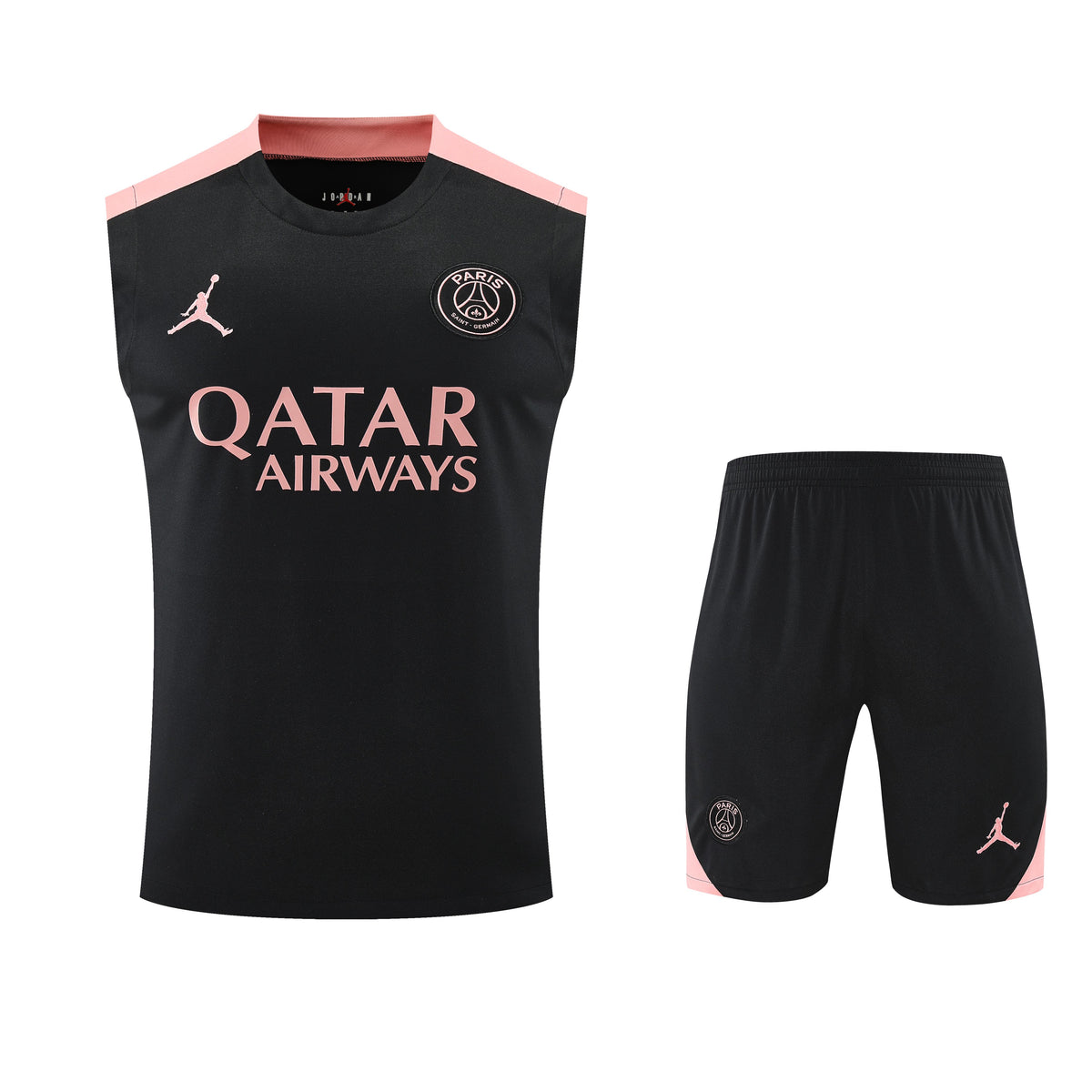 Kit Tank Top + Shorts Paris Black/Pink Training 25/26